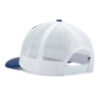 Back view of the Lowrance Logo Hat showcasing a breathable white mesh panel and adjustable snapback closure.