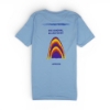 A lightweight blue short-sleeve t-shirt featuring the Original Sharkfinder design.