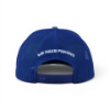 Blue mesh on the back of the We Make Fishing Mesh Hat and embroidered We Make Fishing text.