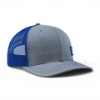 We Make Fishing Mesh Hat with gray front, blue mesh back, Lowrance logo