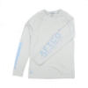 Front of Lowrance AFTCO Samurai Oyster Long-Sleeve with left sleeve displaying AFTCO